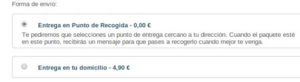 Entrega en punto de recogida